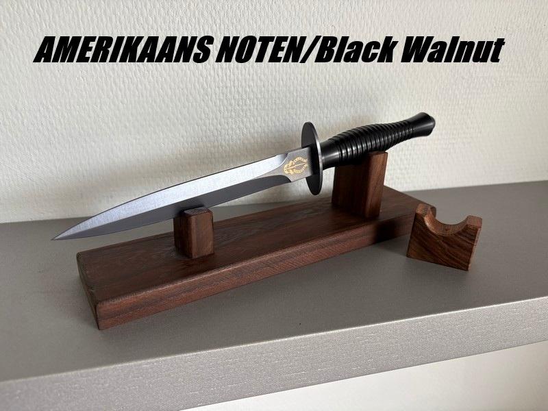 massief edel houten messenstandaard mes knife zakmes messen, Ophalen of Verzenden, Nieuw