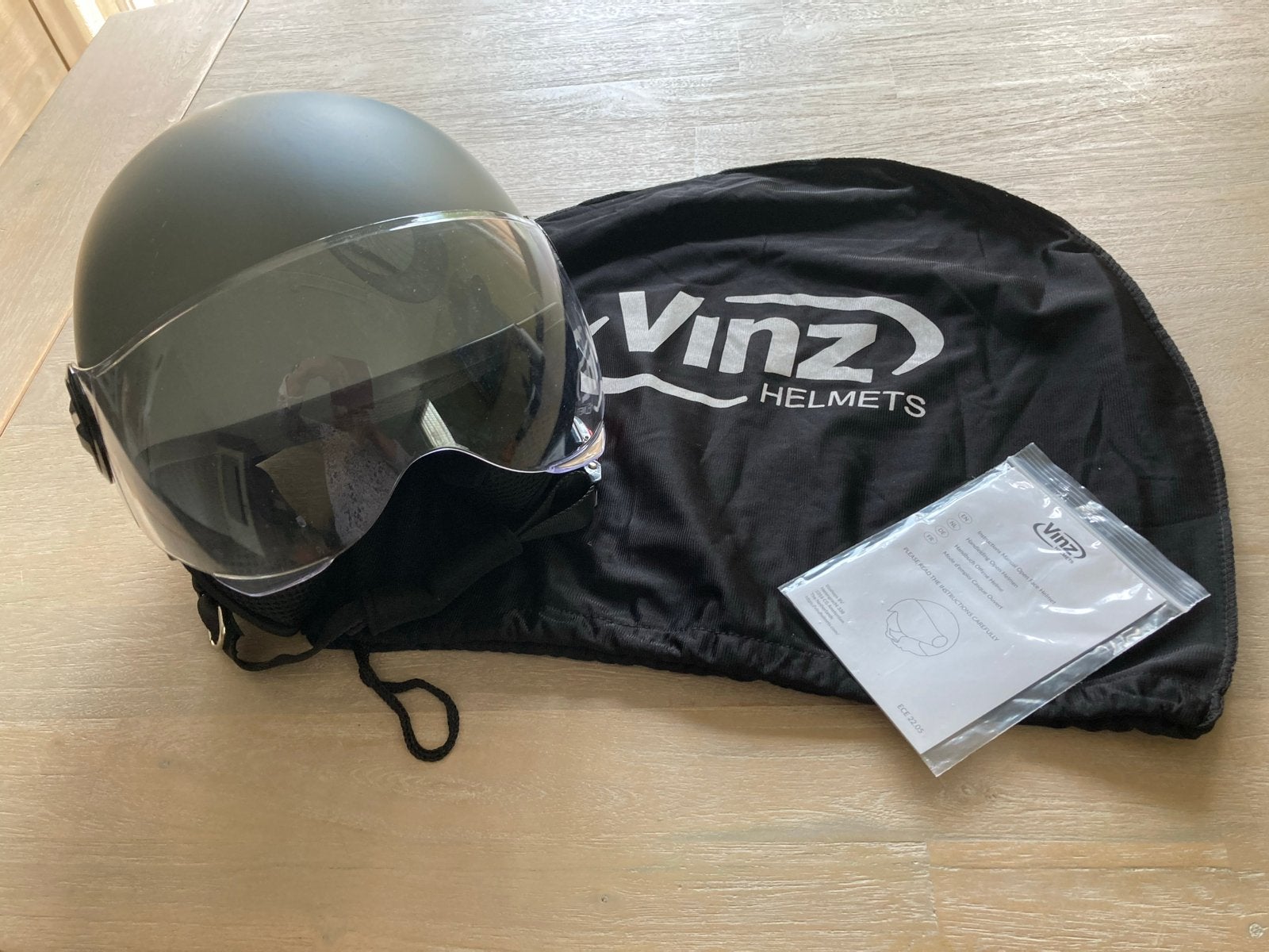 Vinz Jethelm - Mat Grijs - Maat S, Overige merken, Jethelm, Ophalen of Verzenden, S