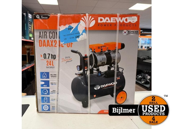 Daewoo DAAX24L-0F Air Compressor | Nieuw in doos, Doe-het-zelf en Verbouw, Flex Ltd., Zo goed als nieuw, https://flex.com/contact-us