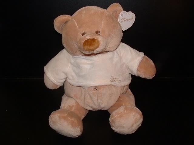 TIAMO BEER VELOURS BEIGE MET WIT SHIRT BRUNO THE BEAR, Ophalen of Verzenden, Nieuw, Overige typen