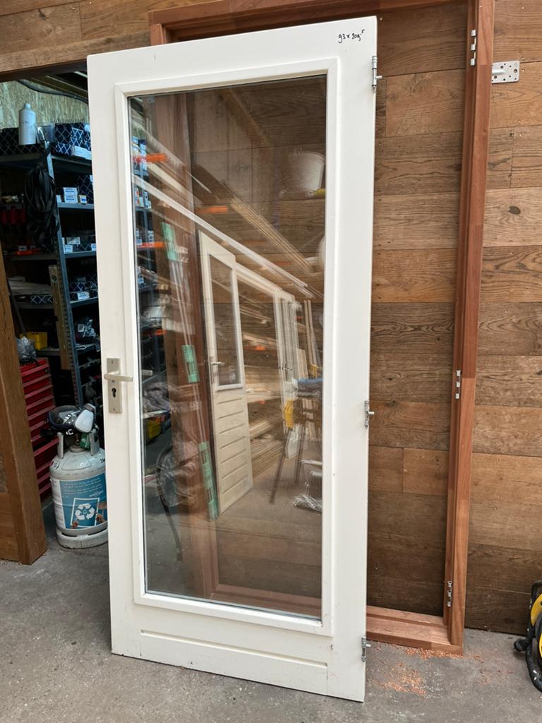 Hardhouten buitendeur, Ophalen, Gebruikt, 80 tot 100 cm, Buitendeur