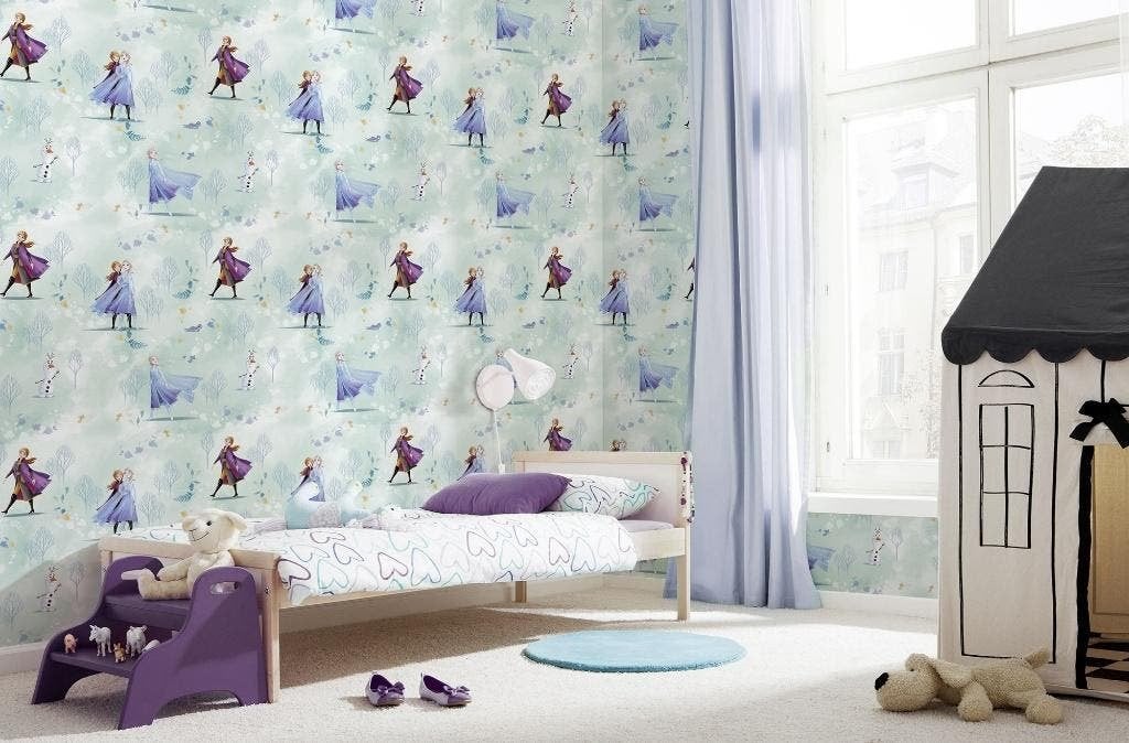 Disney Frozen Vlies Behangrol - 1005x53 cm - Fresh Breeze, Verzenden, Nieuw, Nvt, Nvt