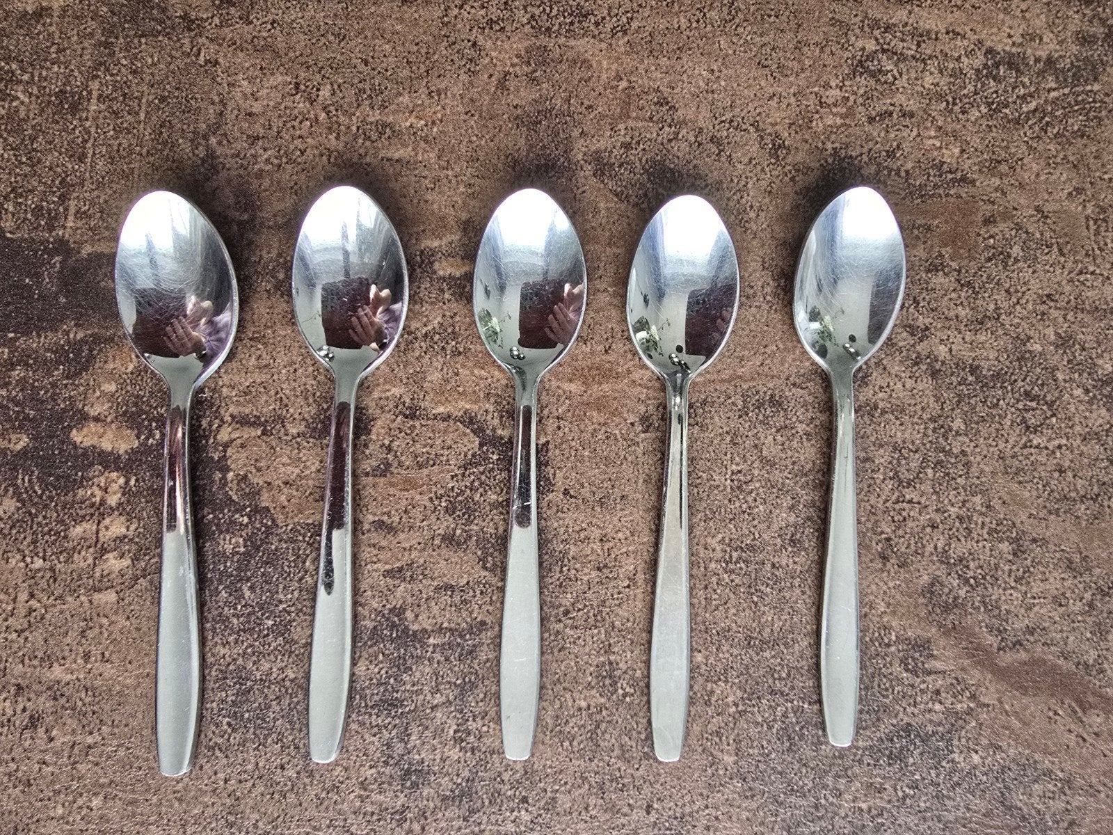 Set van 5 Vintage Gero Zilmeta Lepels – Model 522 Quickstep, Antiek en Kunst, Antiek | Bestek, Ophalen of Verzenden