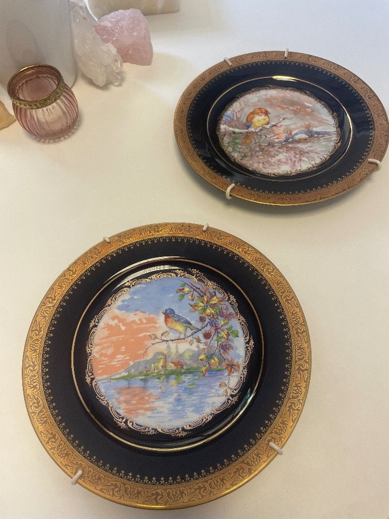 Twee porseleinen decoratie wandborden | Limoges Castel, Ophalen of Verzenden