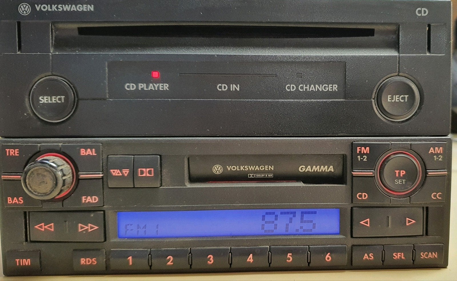 Volkswagen Gamma V radio met code + CD speler, Ophalen of Verzenden