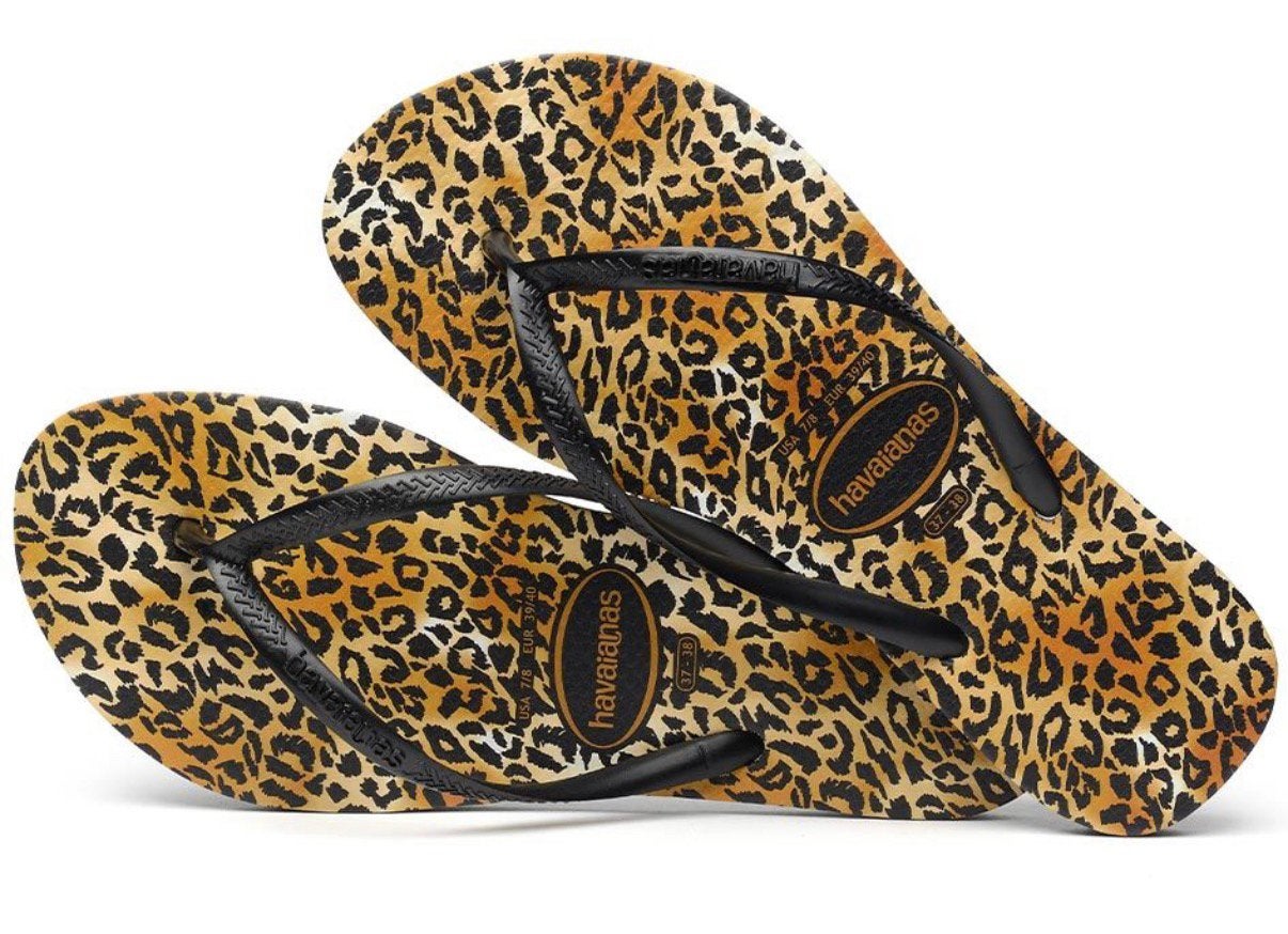 Havaianas SLIM panter NIEUW, Bruin, Nieuw, Ophalen, Slippers