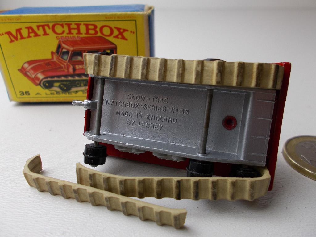 1965 Matchbox Series Lesney Nr. 35 SNOW TRACK +ORIG. DOOSJE!, Ophalen of Verzenden, Zo goed als nieuw, Bus of Vrachtwagen, Lesney