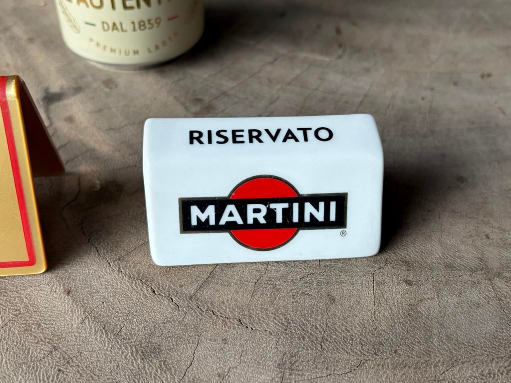 Martini Riservato tafelbordje, Ophalen of Verzenden, Gebruikt, Reclamebord