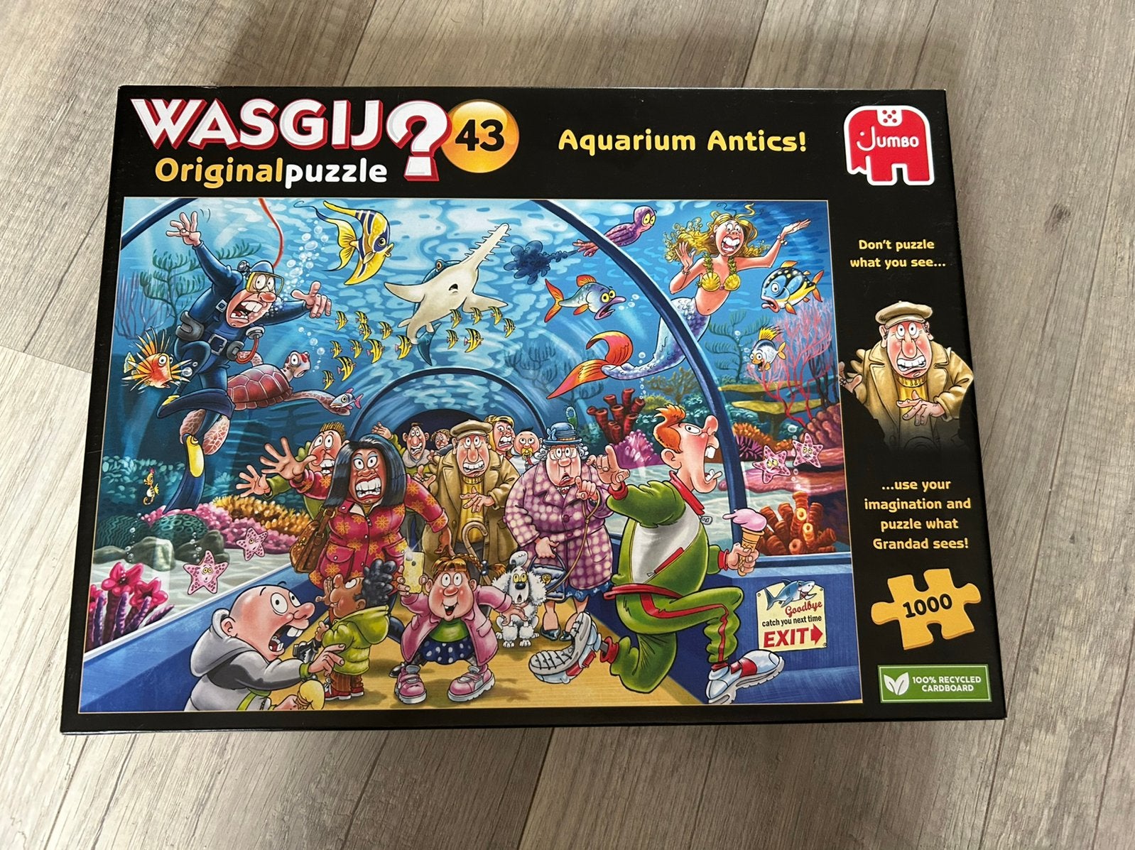 Wasgij puzzel original 43 Aquarium Antics 1000 stukjes, Ophalen, 500 t/m 1500 stukjes, Zo goed als nieuw
