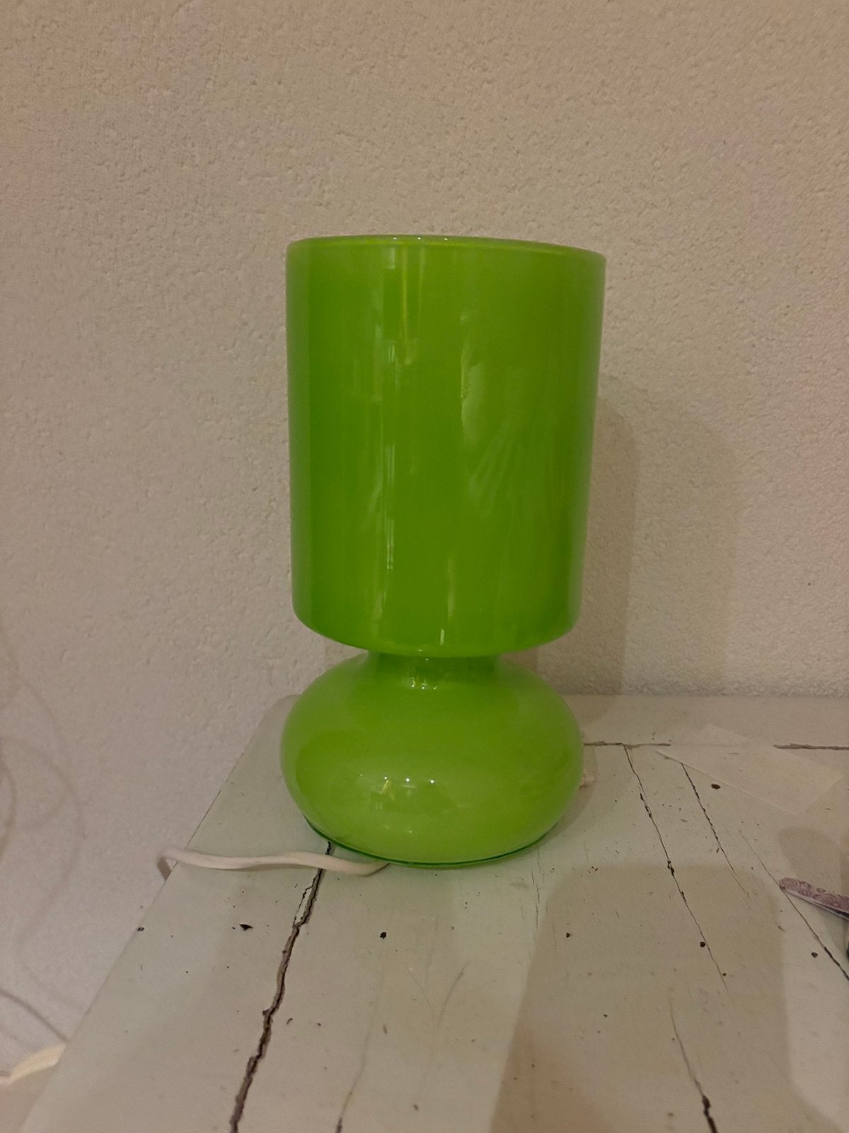 Retro glazen lamp, Ophalen of Verzenden, Zo goed als nieuw, IKEA