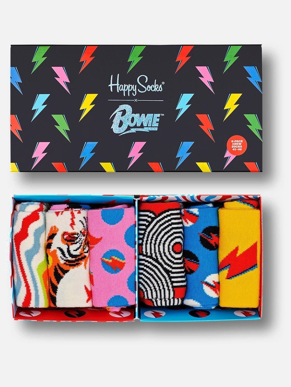 Happy Socks David Bowie Giftbox - 6 paar sokken, Kleding | Heren, Sokken en Kousen, Overige kleuren, Verzenden, Happy Socks, Nieuw