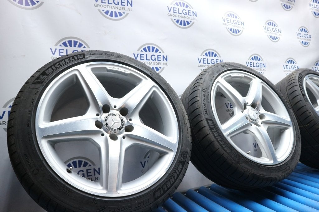 Mercedes CLS AMG velgen 18 inch origineel zomerbanden 5x112, Auto-onderdelen, Banden en Velgen, 18 inch, Banden en Velgen, Ophalen of Verzenden