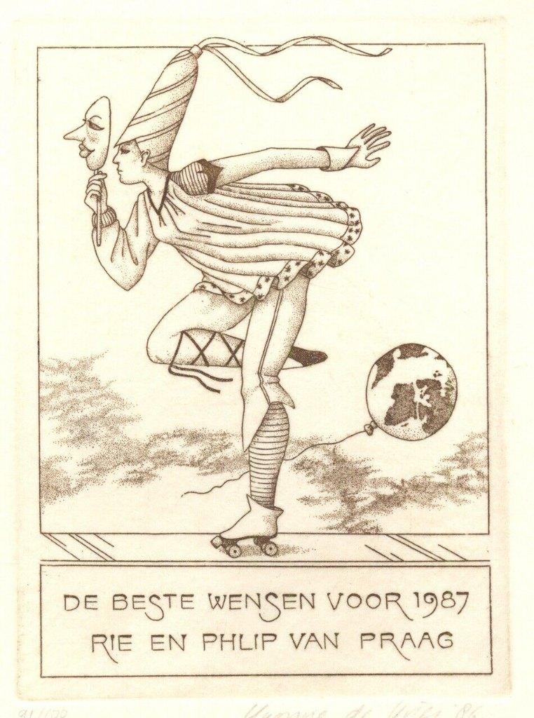 1158 Ex Libris Nederland : Yvonne de Vries, 1986, Verzenden