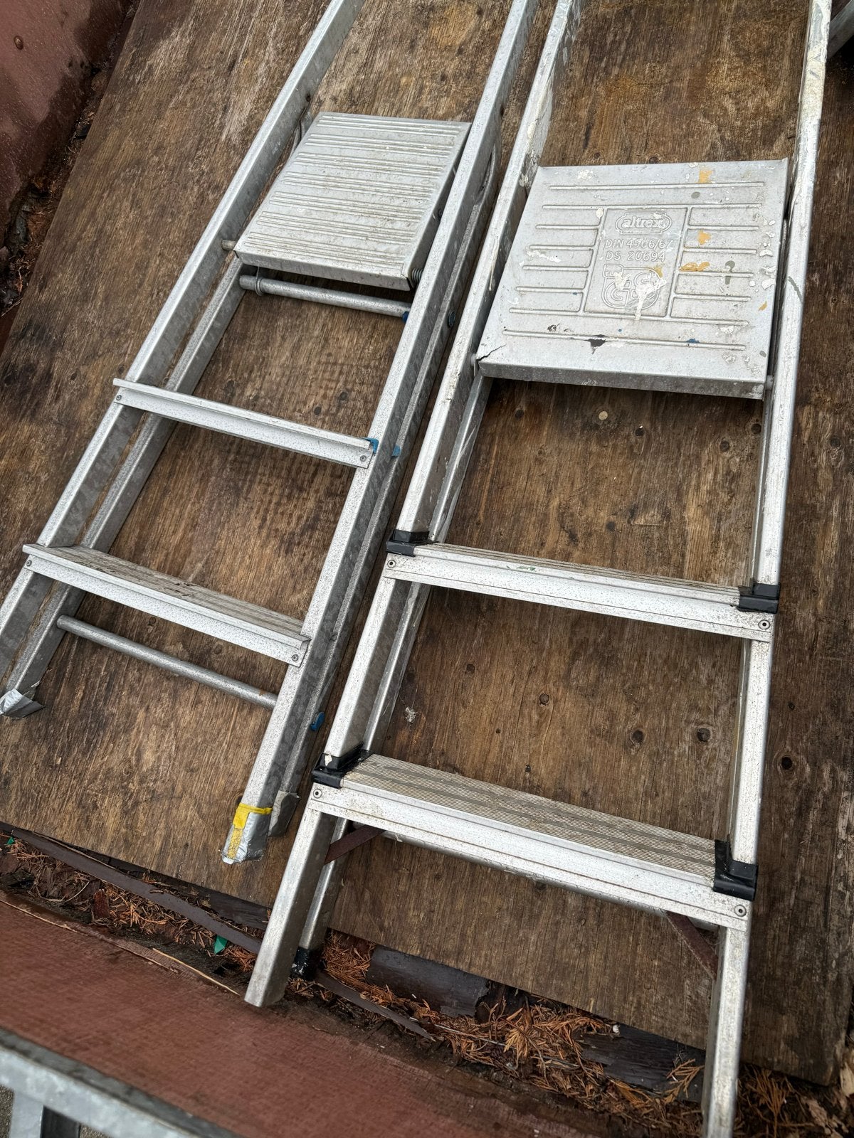 3-trede ladder ideaal voor caravan schoonmaak, Caravans en Kamperen, Ophalen, Gebruikt