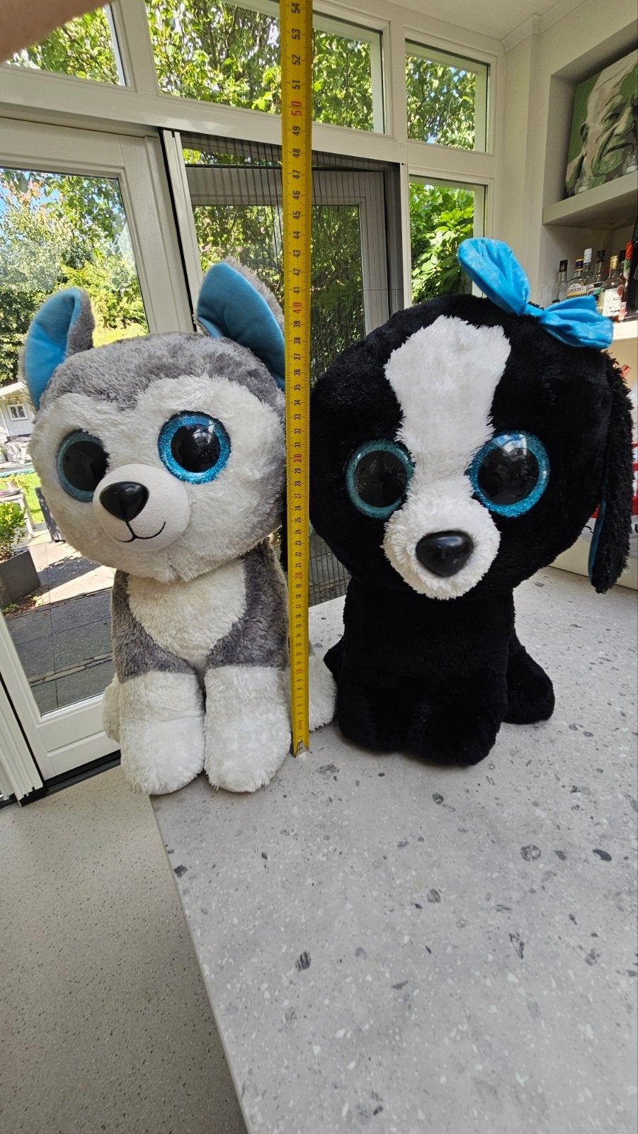 Ty knuffels: schattige hondjes met grote ogen, Zwart, Middelgroot (20 tot 80 cm), Ty, Hond