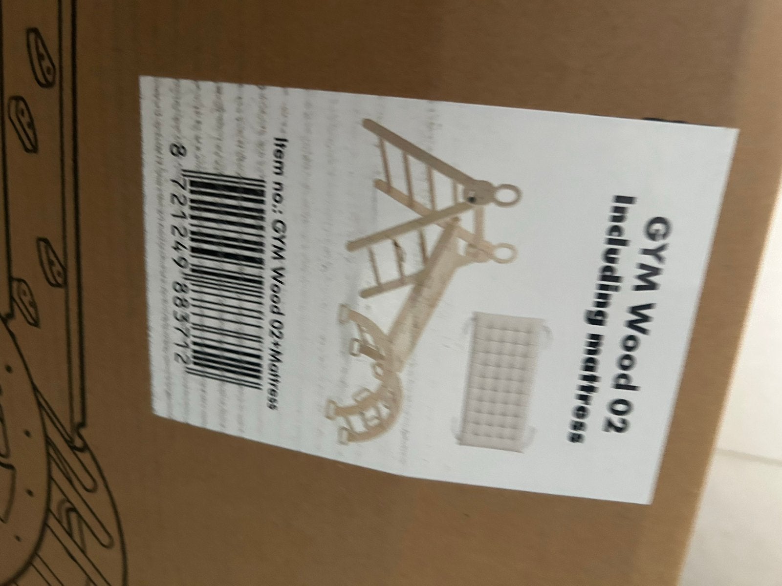 Deryan luxe Houten Klimrek xxl met Glijbaan en Kussen, Ophalen of Verzenden, Nieuw, Glijbaan