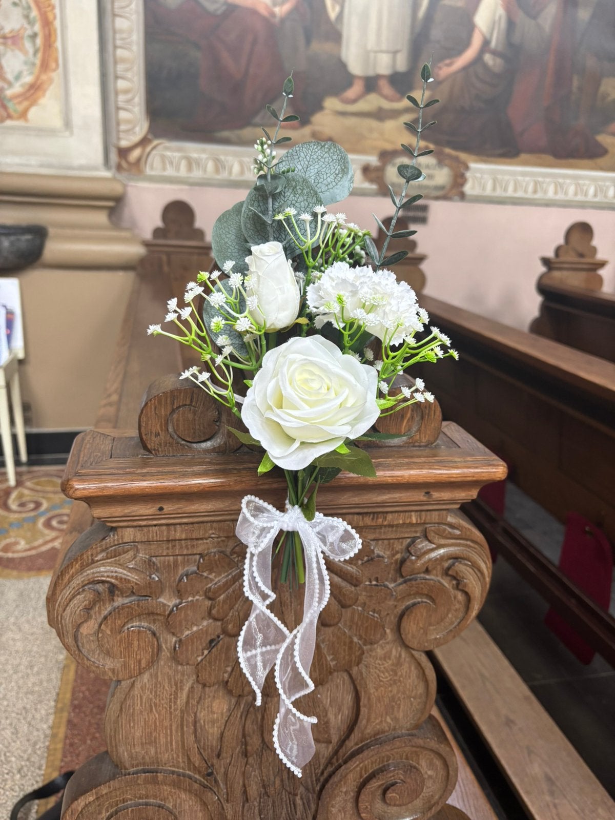 Bloemstukken bruiloft - feest - kerk - ceremonie - boeketjes, Ophalen of Verzenden, Zo goed als nieuw, Versiering, Geboorte of Huwelijk