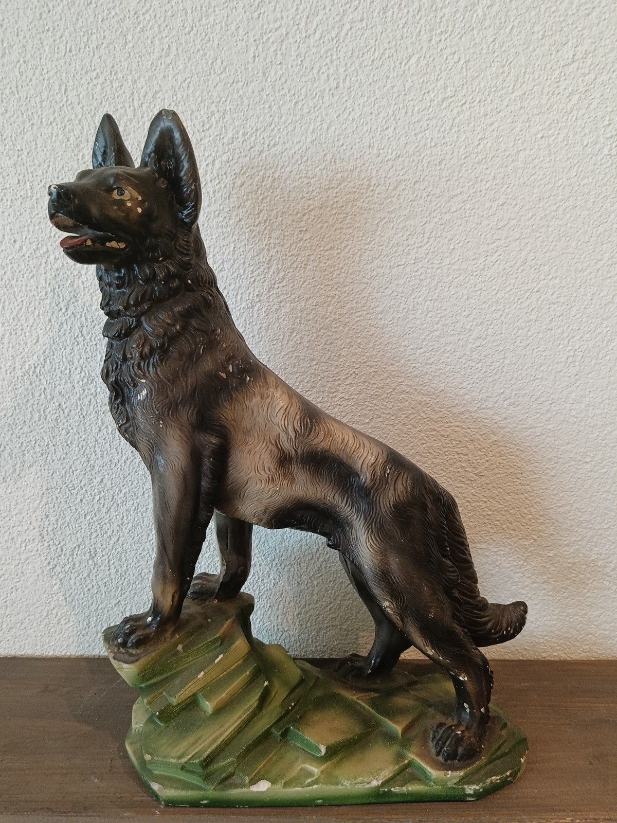 Vintage Herdershond Beeld - Keramiek - 50 cm, Ophalen, Zoogdier, 20 - 50 cm, Steen of Keramiek