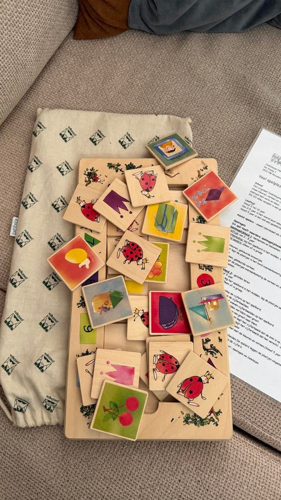 Janbibejan Lotto 3 in 1 houten spel, Ophalen, Gebruikt, Puzzelen