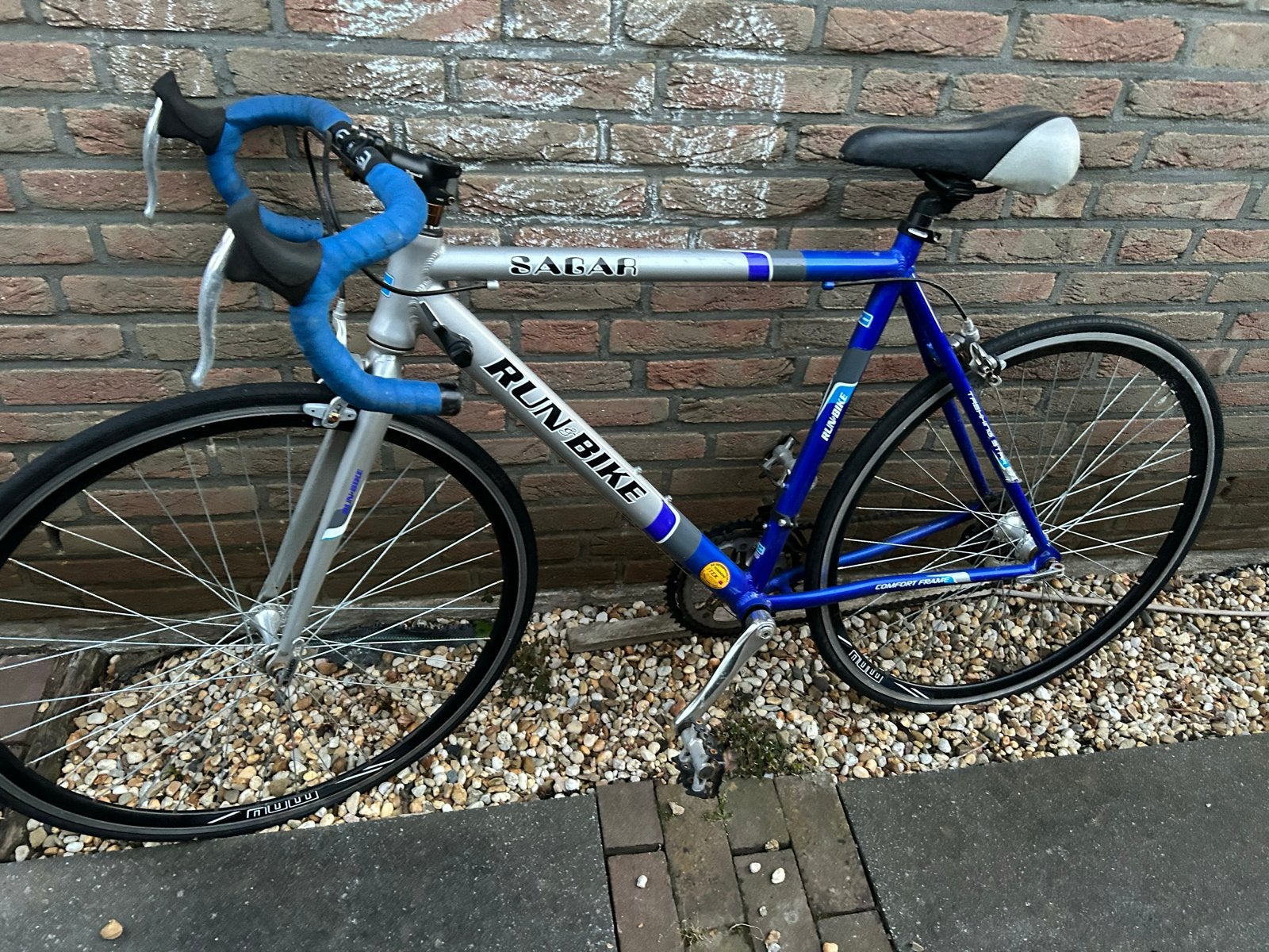 Run Bike Racefiets - Blauw/Zilver, Gebruikt, Velgrem, 53 tot 57 cm, Ophalen