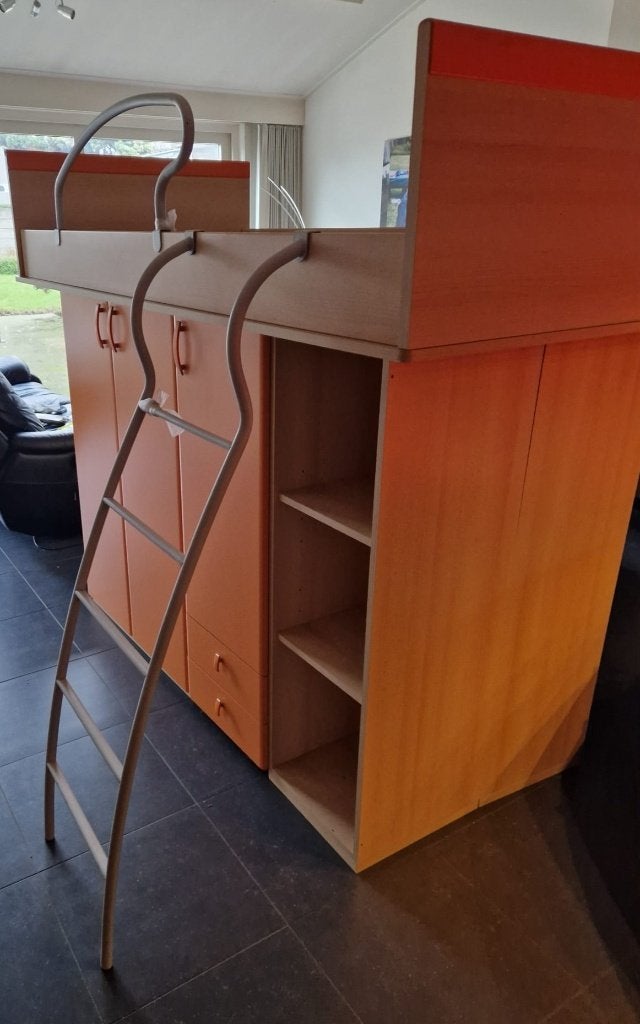 Hoogslaper, Ophalen, 200 cm, Hout, 100 cm