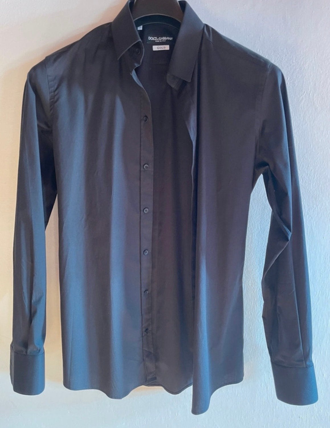 Dolce & Gabbana Gold overhemd - Zwart, maat 39 (M), Ophalen of Verzenden, Zo goed als nieuw, Zwart, Halswijdte 39/40 (M)
