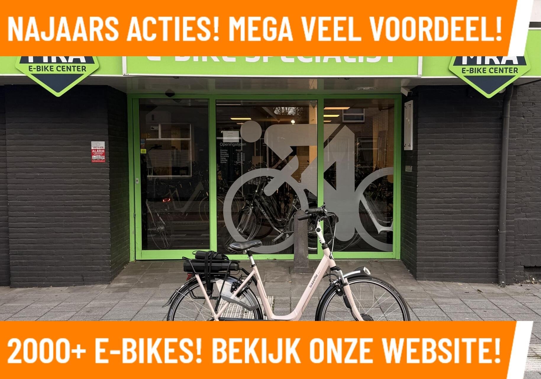 Gazelle Orange C8 Elektrische fiets met voorwiel motor ebike