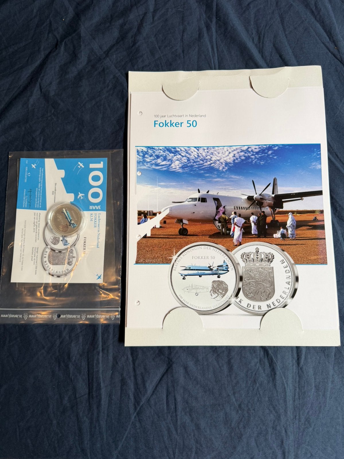 100 jaar luchtvaart munt 6 Fokker 50, Ophalen of Verzenden, Nieuw, Overige typen