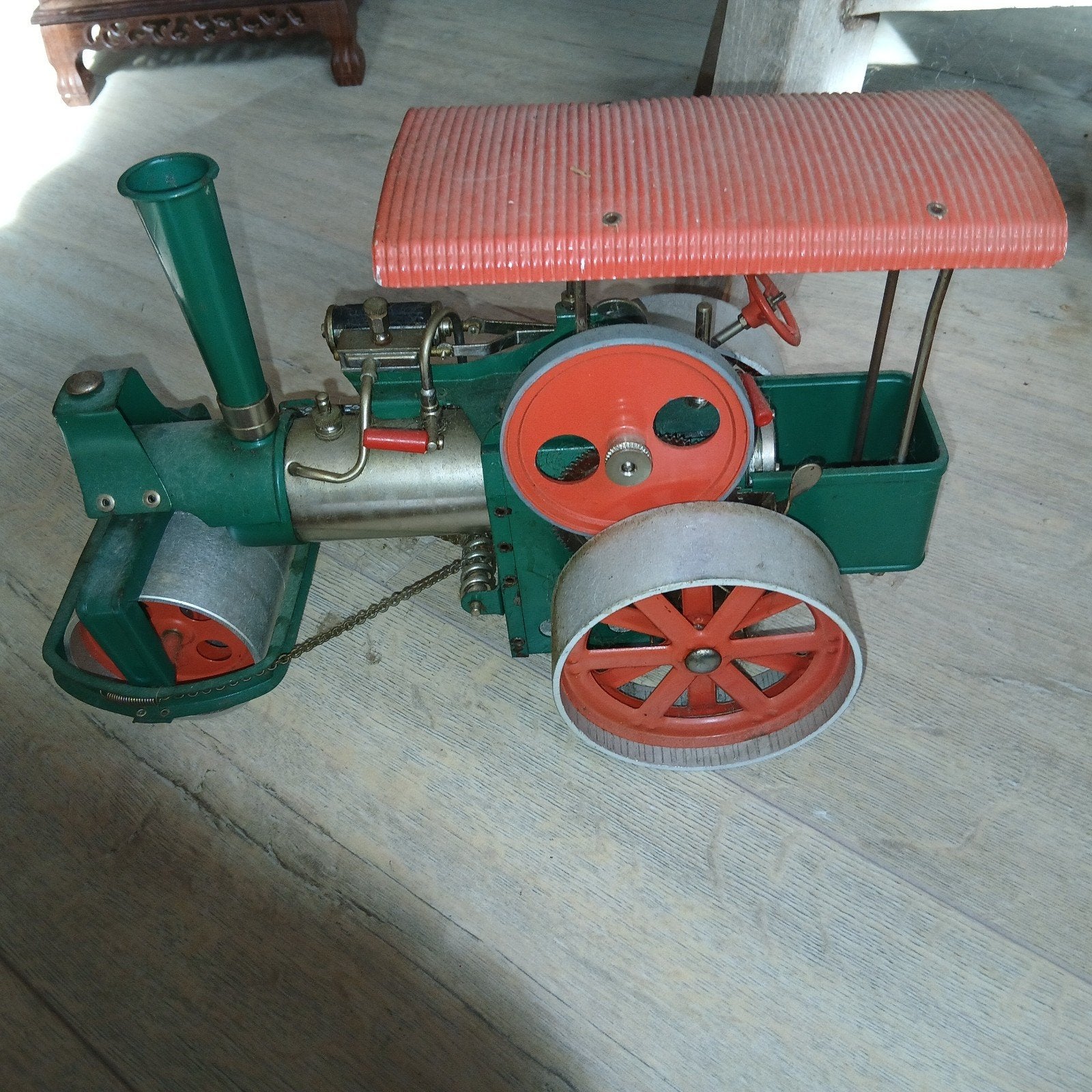 Stoomwals en Stoomtractor Modellen - Vintage Decoratie, Overige merken, Gebruikt, Ophalen of Verzenden, Groter dan 1:32
