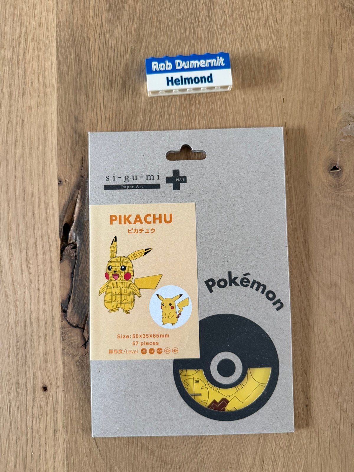 Pokémon Pikachu 3D Si-Gu-Mi puzzel, Hobby en Vrije tijd, Denksport en Puzzels, Ophalen of Verzenden, Minder dan 500 stukjes, Nieuw