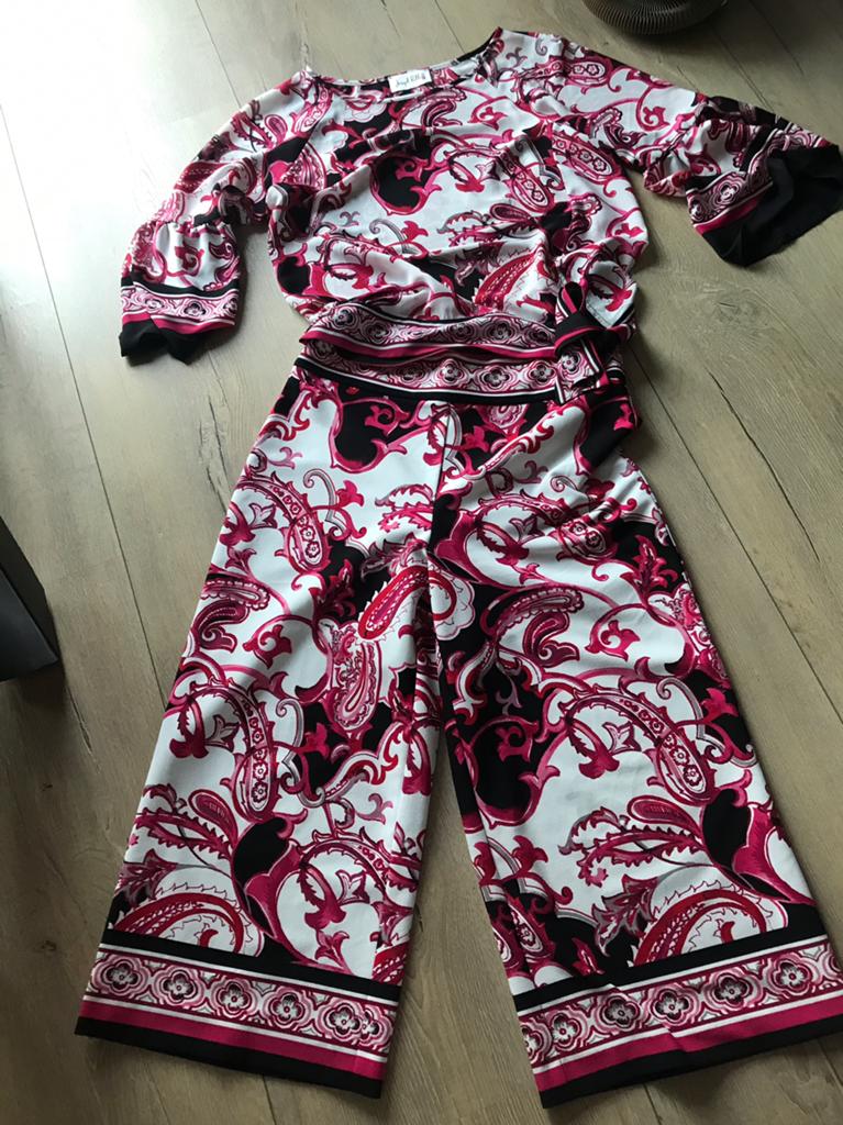Ribkoff mooie kleurrijke set broek en blouse maat 38, Verzenden, Zo goed als nieuw, Maat 38/40 (M), Overige kleuren