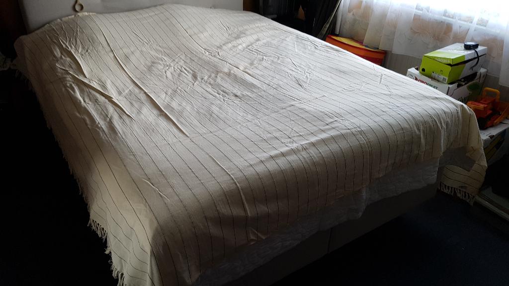 Bed of Bank sprei, Ophalen, Eenpersoons, Geel, Dekbedovertrek