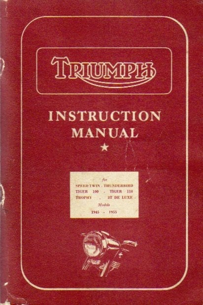 Triumph 6 modellen 1945-1955 Instruction Manual (5754z), Verzenden, Triumph