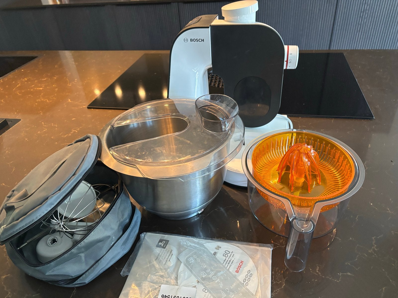 Bosch MUM50123/06 Keukenmachine met accessoires, Verzenden, Zo goed als nieuw, Vaatwasserbestendig, 3 snelheden of meer