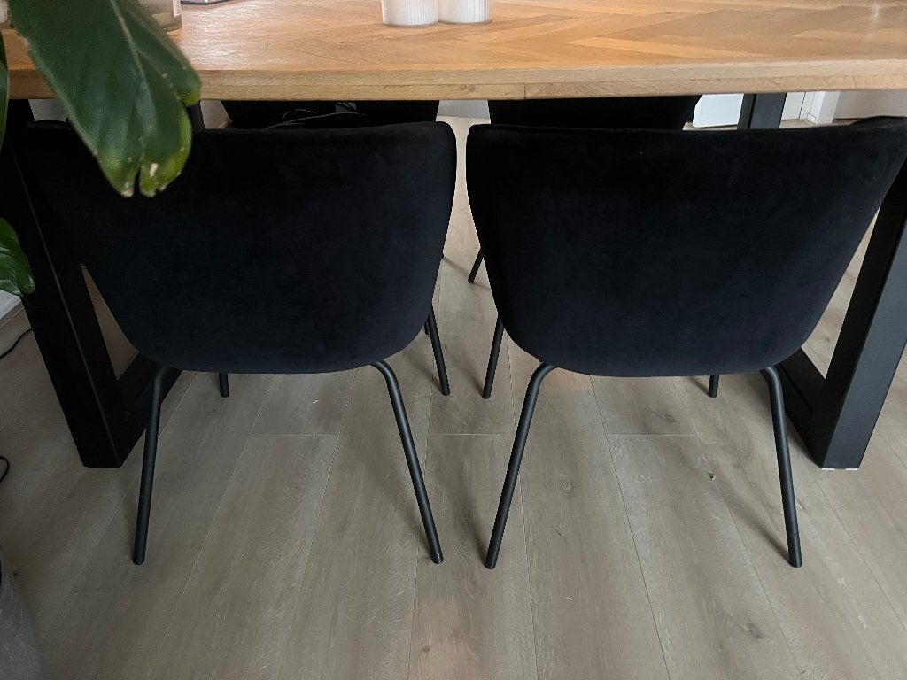 Eetkamerstoelen (4) van Pure Home, Huis en Inrichting, Ophalen, Zwart, Zo goed als nieuw, Vier