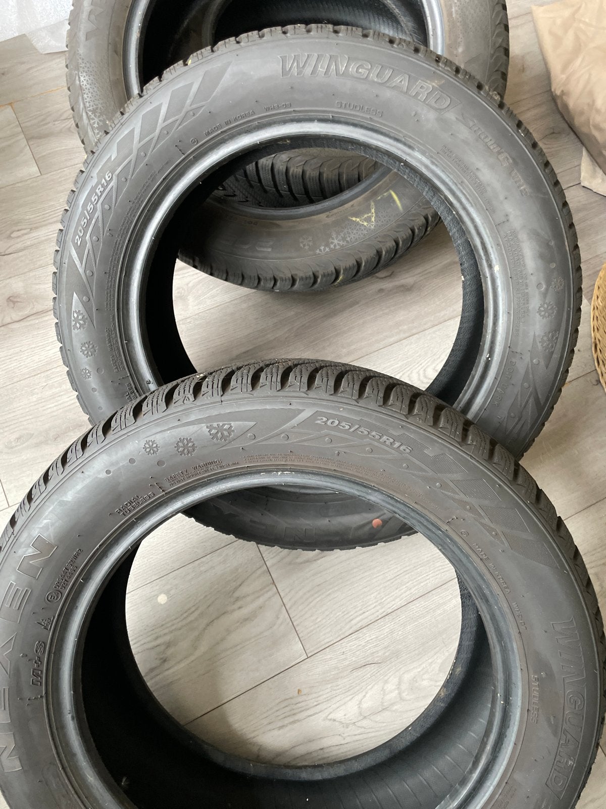 4 winterbanden. NEXEN WINGUARD Winterbanden 205/55R16, Ophalen, Gebruikt, 16 inch, Band(en)