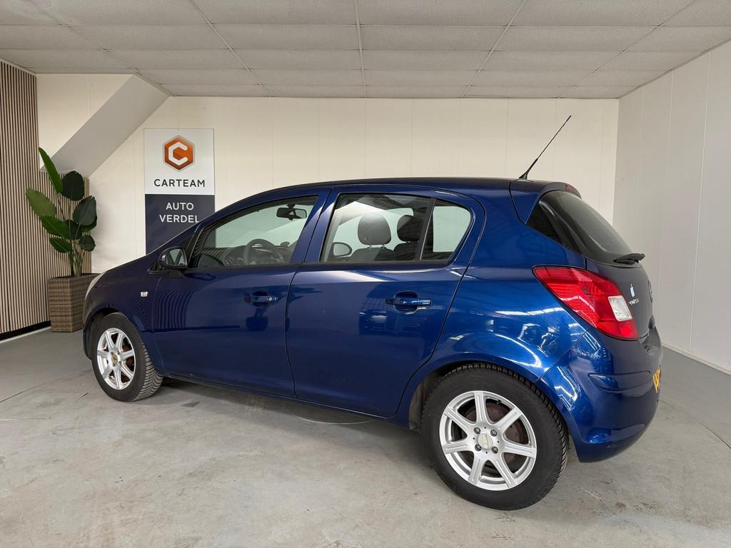 Opel Corsa 1.2-16V Enjoy Airco, LMV, Auto's, Voorwielaandrijving, Gebruikt, 4 cilinders, Blauw
