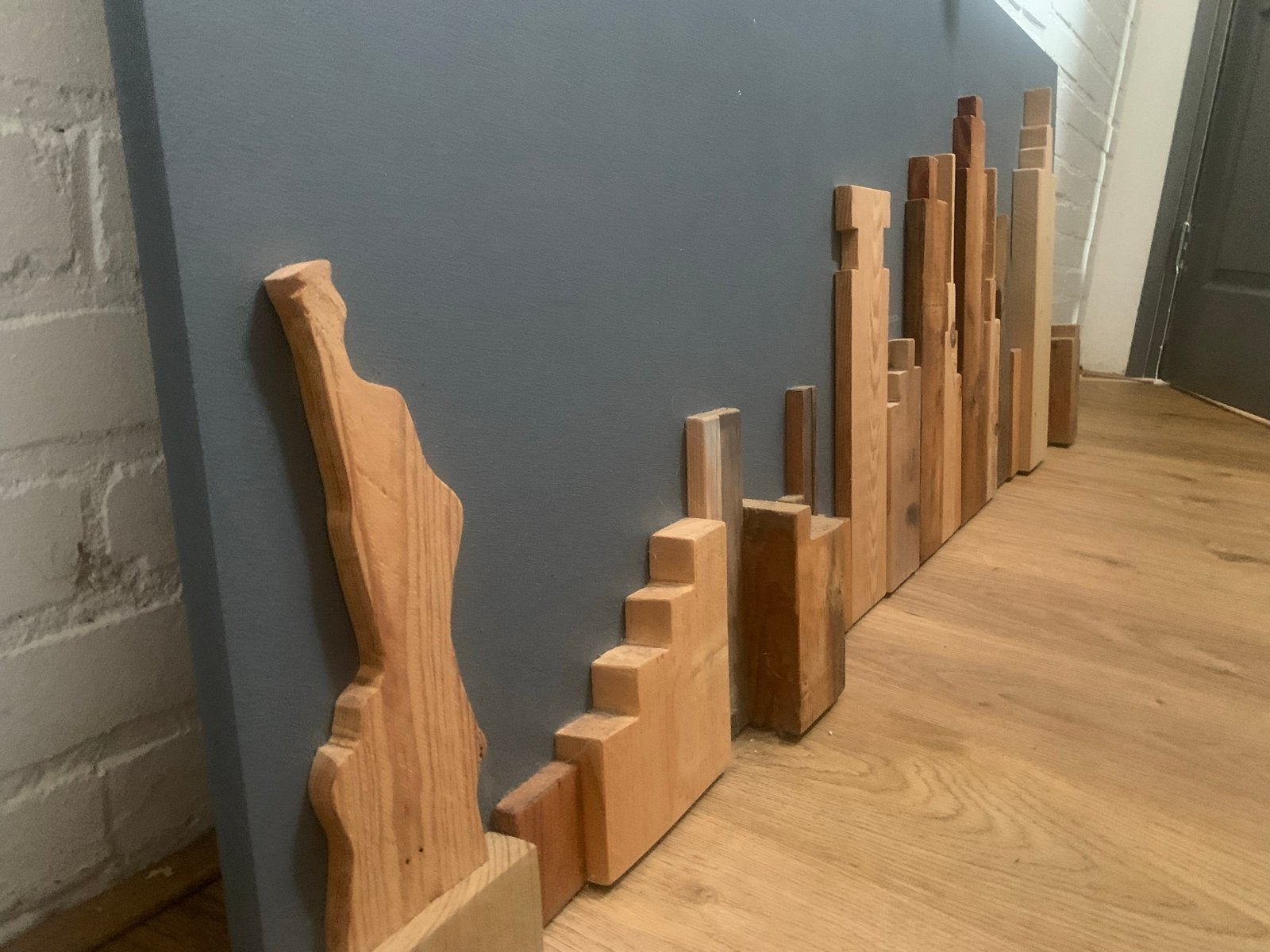Houten wandpaneel New York skyline - Modern & Uniek, Ophalen, Gebruikt, Hout, Wandbord of Wandpaneel