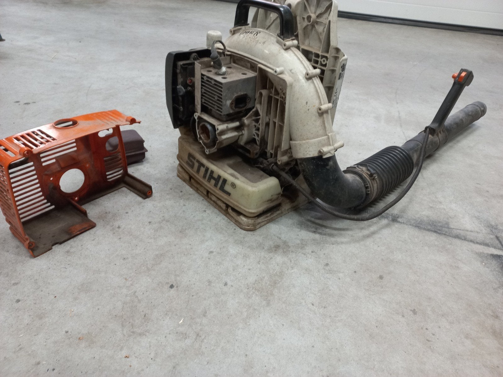 stihl  br 420 voor onderdelen of handige harry, Ophalen, Benzine, Gebruikt, Ruggedragen