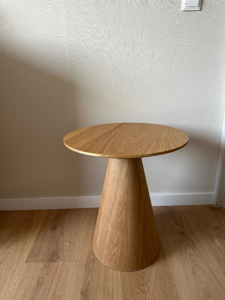 Bijzettafel Cone van Kwantum, Huis en Inrichting, Tafels | Bijzettafels, Minder dan 55 cm, Gebruikt, Rond, Hout