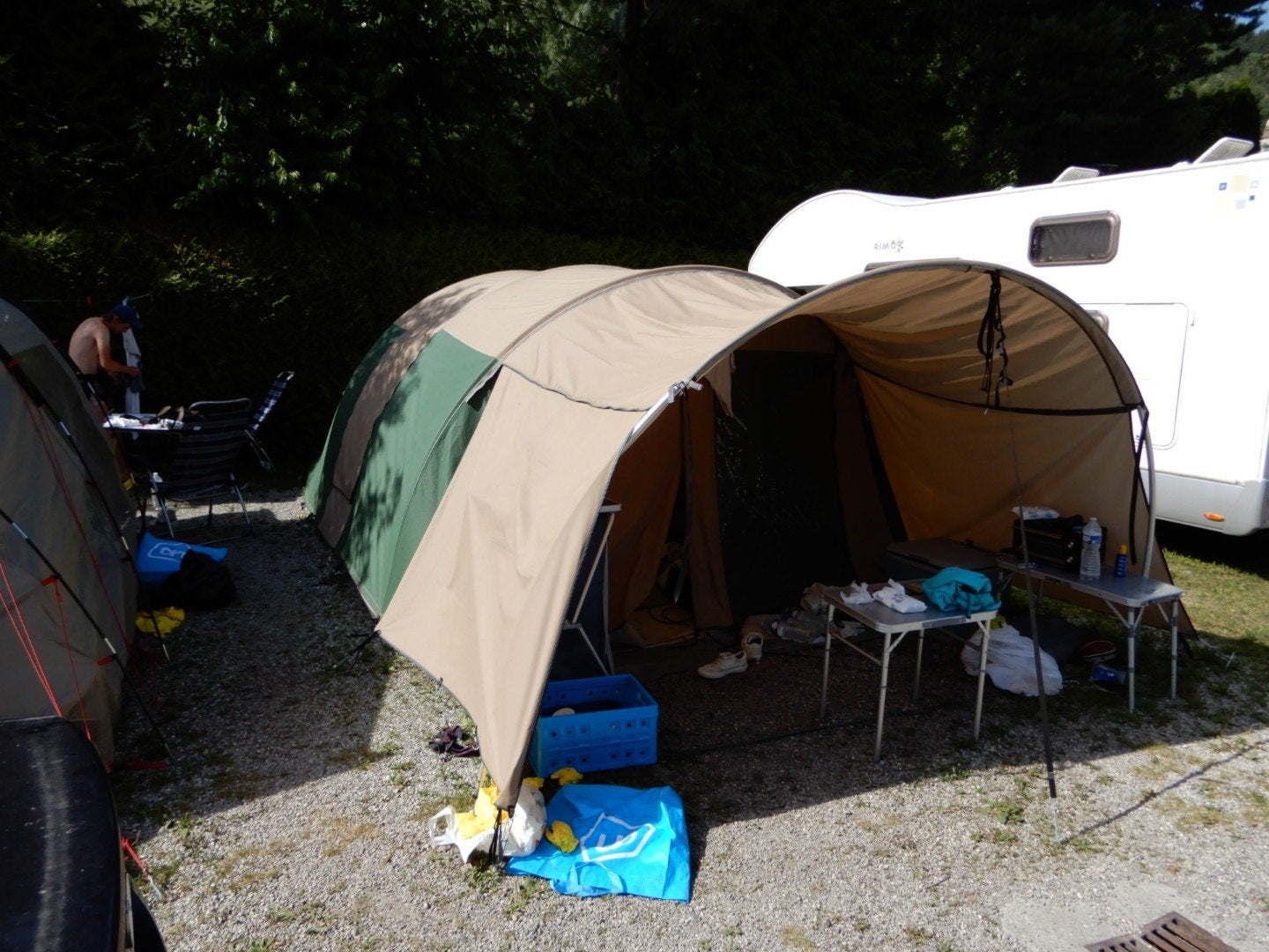 Ruime tunneltent van Bax Falco voor gezinnen - 4 personen, Caravans en Kamperen, Ophalen of Verzenden, Gebruikt, Tot en met 4