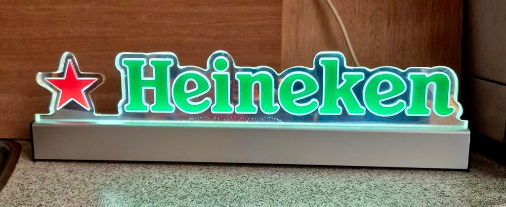 Lichtreclame Heineken bier, Ophalen, Zo goed als nieuw, Overige typen, Heineken