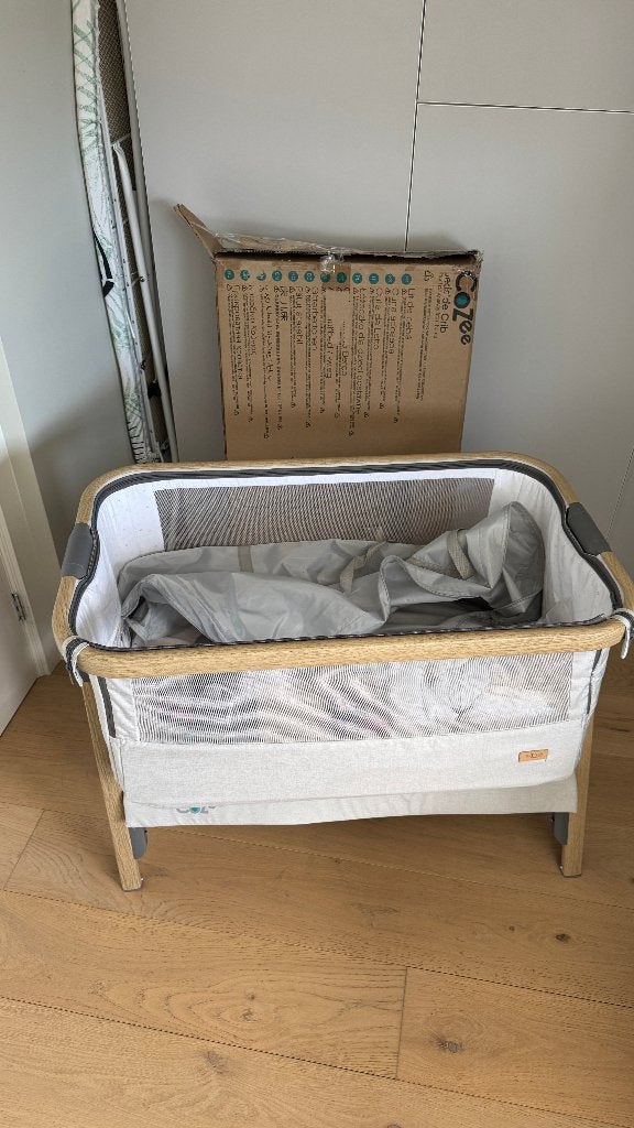 Tutti Bambini CoZee Co-sleeper Oak&Silver, Ophalen of Verzenden, Zo goed als nieuw, Wieg