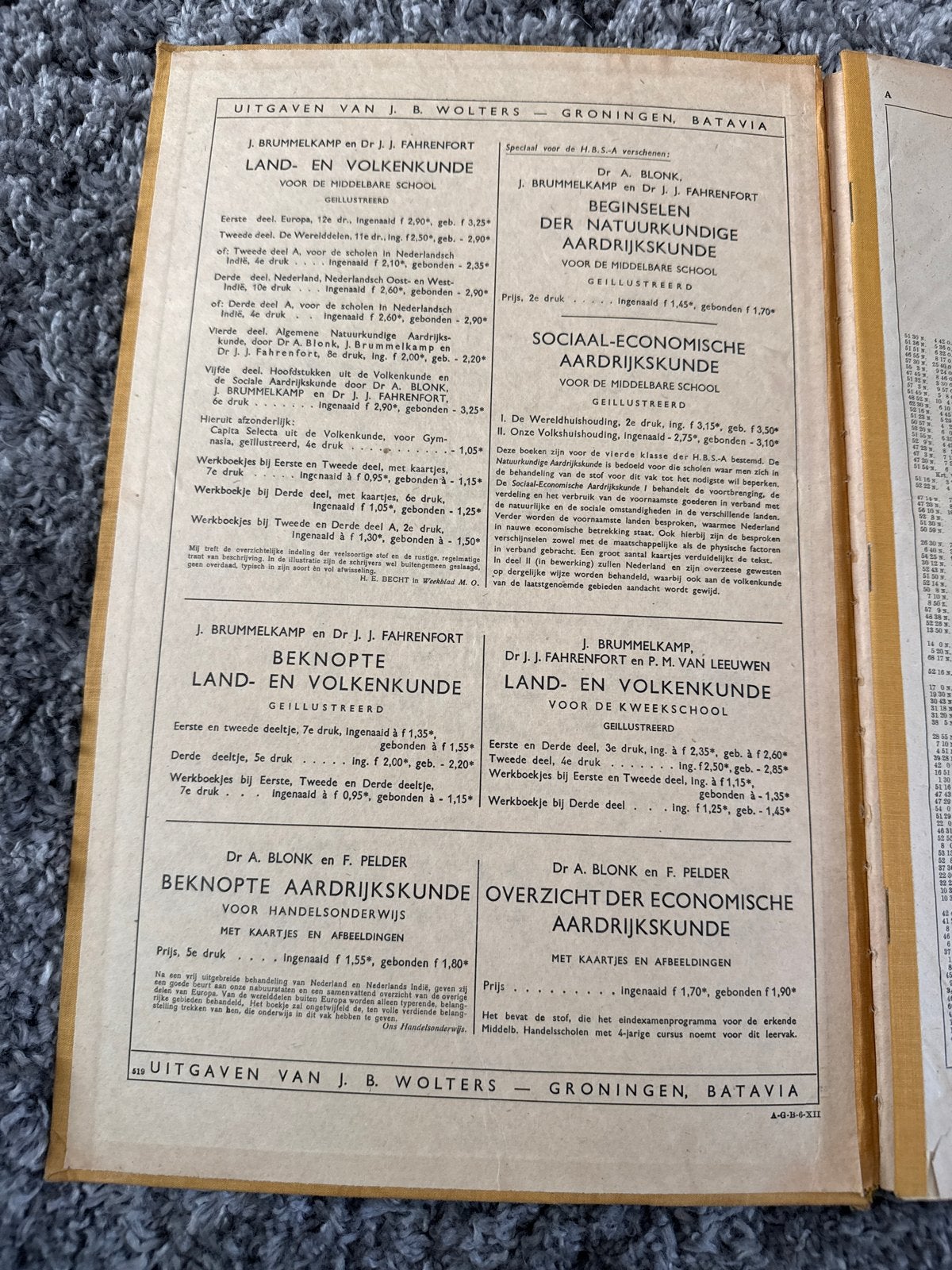 Bos-Niermeyer Schoolatlas der Gehele Aarde 1939, Gelezen, Bosatlas, Ophalen of Verzenden, 1800 tot 2000