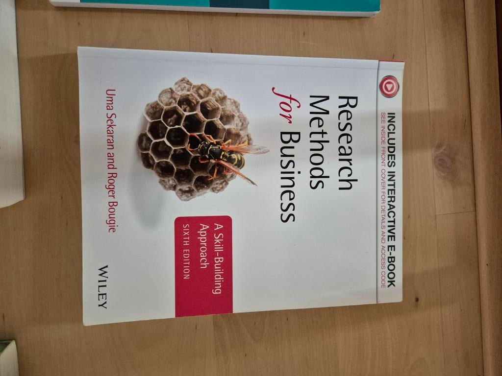Research Methods for Business - Uma Sekaran, Uma Sekaran en Roger Bougie, Zo goed als nieuw, Gamma, HBO