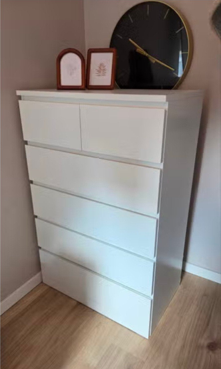 Ikea Malm ladekast wit met 6 lades ZGAN, Ophalen, 5 laden of meer, 100 tot 150 cm, 50 tot 100 cm