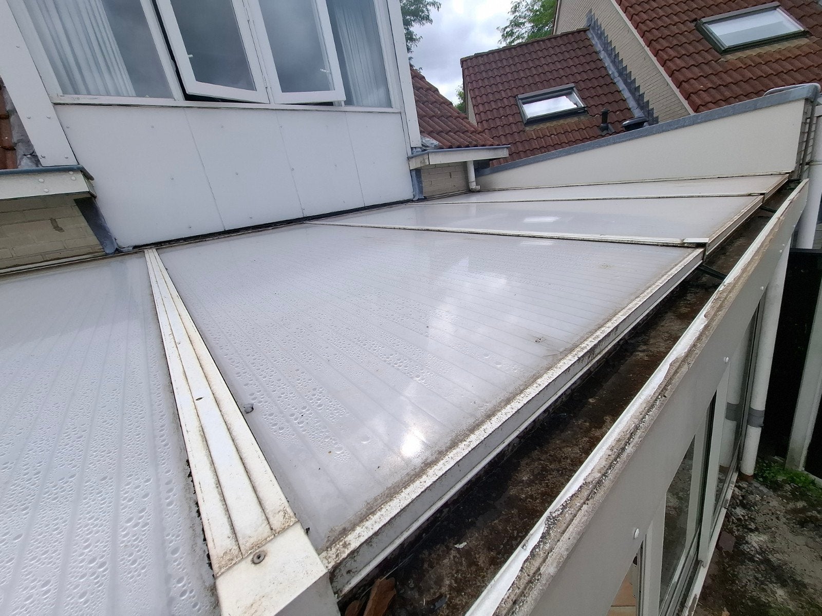 4 lichtdoorlatende serre platen gratis in Harderwijk, Ophalen, Glasplaat, 160 cm of meer
