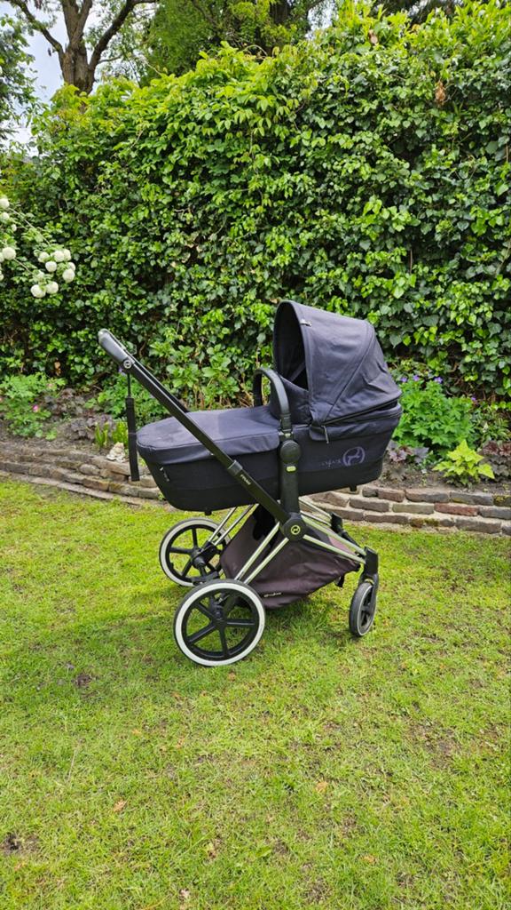 Cybex Priam kinderwagen 3-in-1, Kinderen en Baby's, Kinderwagens en Combinaties, Ophalen, Gebruikt, Overige merken, Verstelbare duwstang