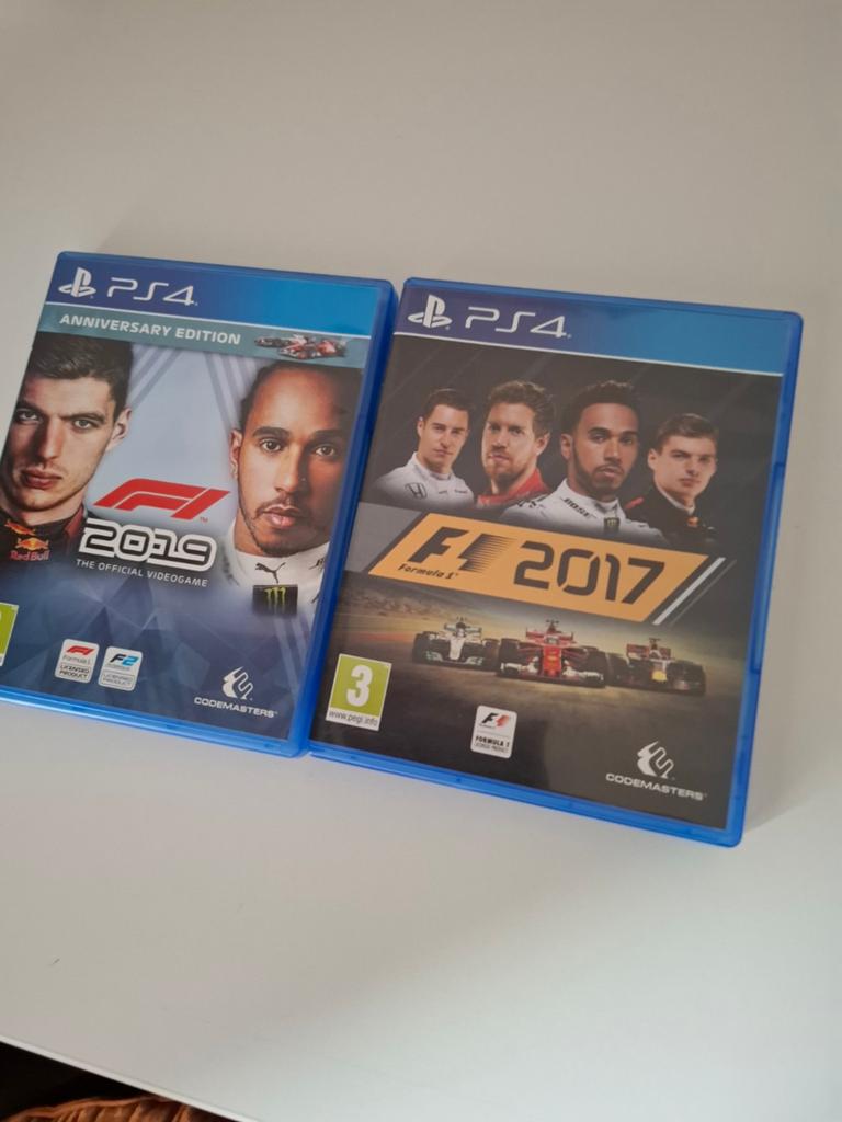 F1 2019 Anniversary Edition & F1 2017 PS4 Games, 1 speler, Racen en Vliegen, Ophalen of Verzenden, Zo goed als nieuw