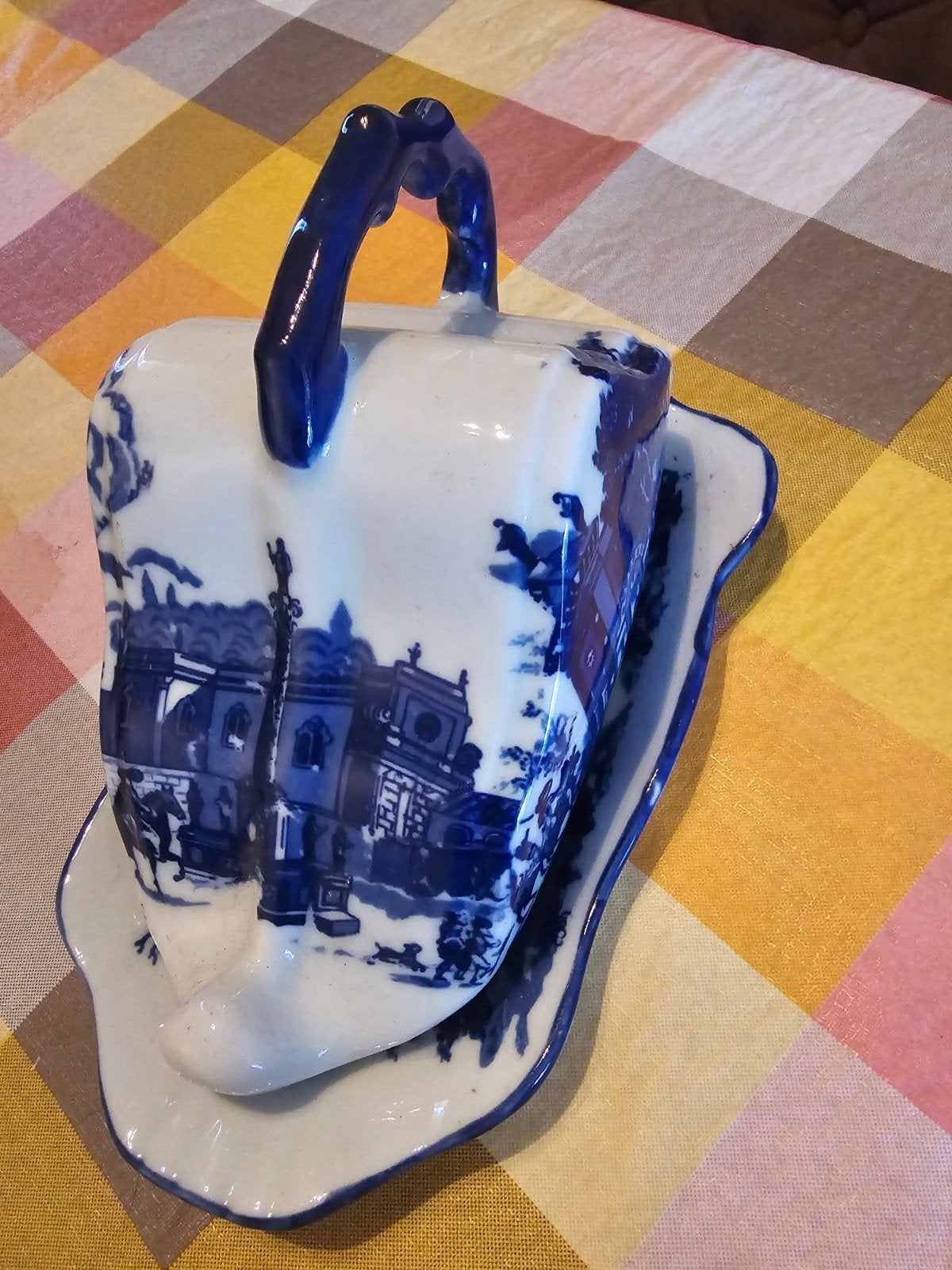 Antieke Kaasstolp - Blauw-Wit Delfts Blauw Stijl, Ophalen of Verzenden